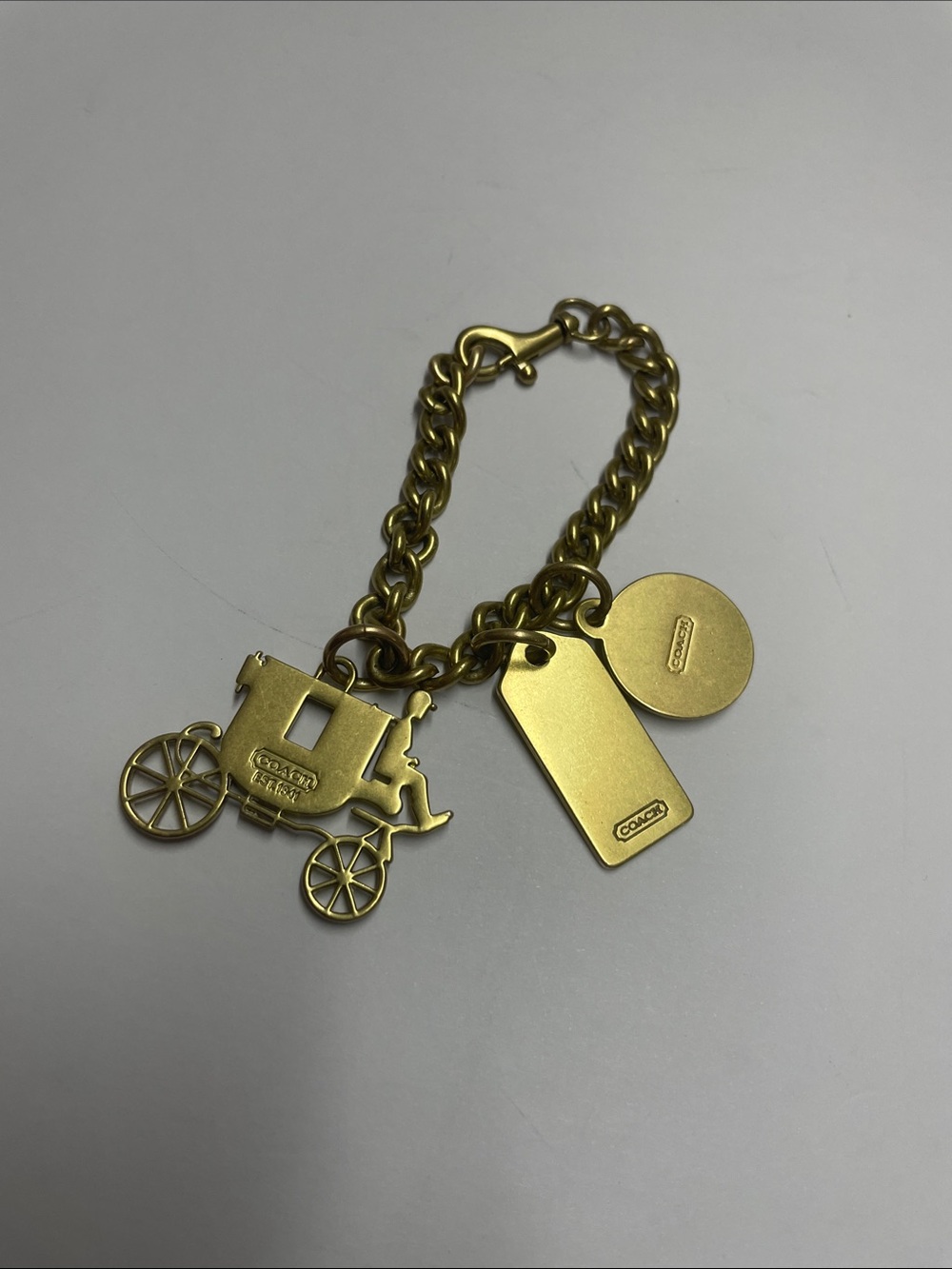 Coach Brass Bag Charm/Key Chain - Picture 2 of 5